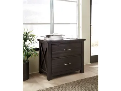 Yosemite Solid Wood Lateral File Cabinet in Cafe