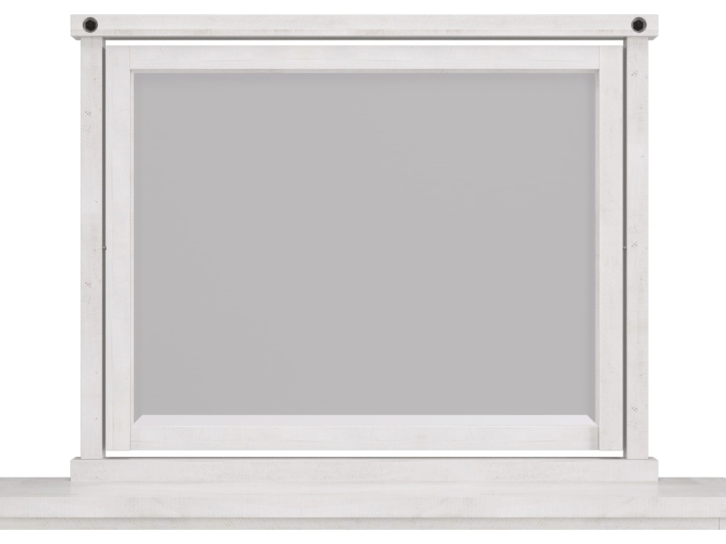 Yosemite Solid Wood Mirror in Rustic White - image 3