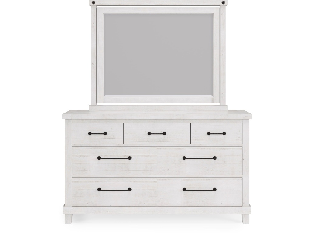 Yosemite Solid Wood Mirror in Rustic White - image 9