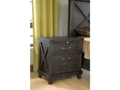 Yosemite Solid Wood Nightstand in Cafe - Alternative View