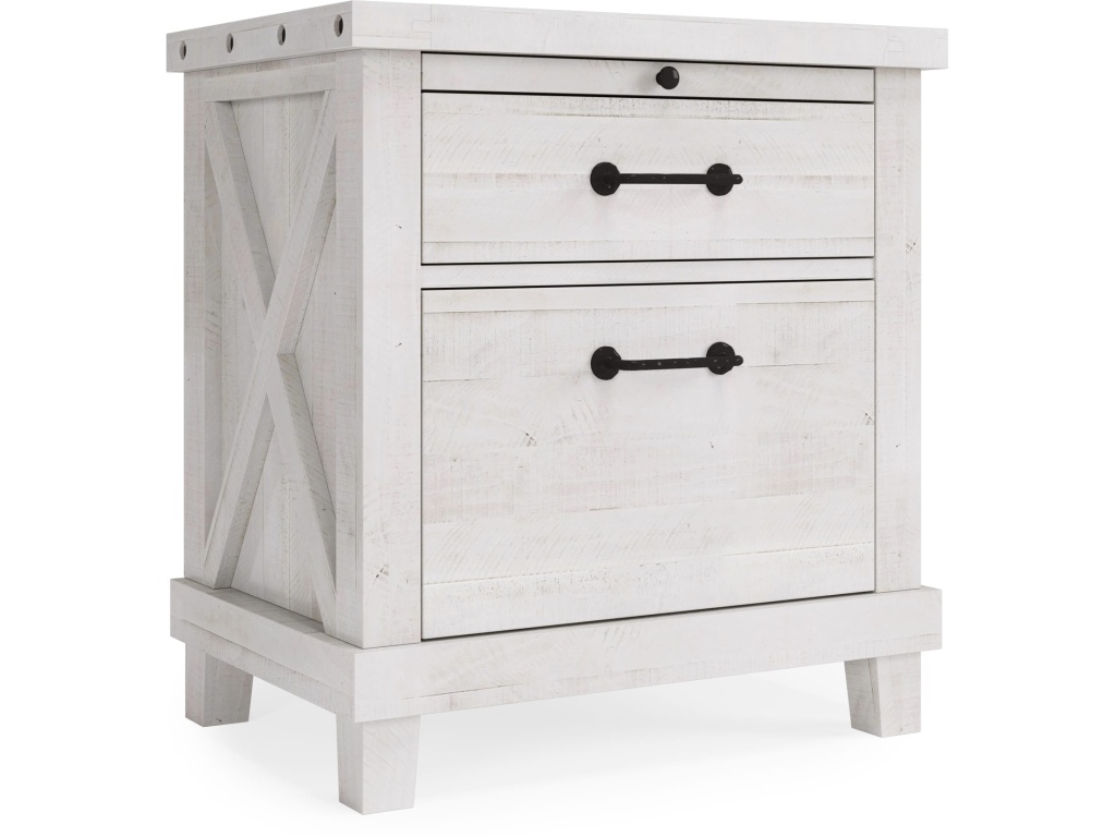 Yosemite Solid Wood Nightstand in Rustic White - image 2