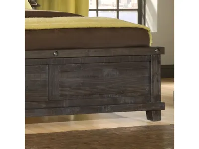 Yosemite Solid Wood Panel Bed in Cafe - Alternative View
