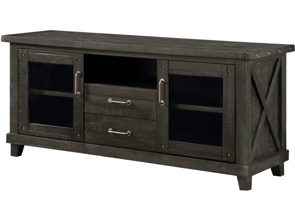 Yosemite Solid Wood Two Drawer Media Console in Cafe - image 2