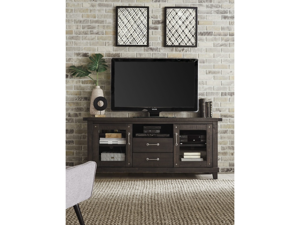Yosemite Solid Wood Two Drawer Media Console in Cafe - main image