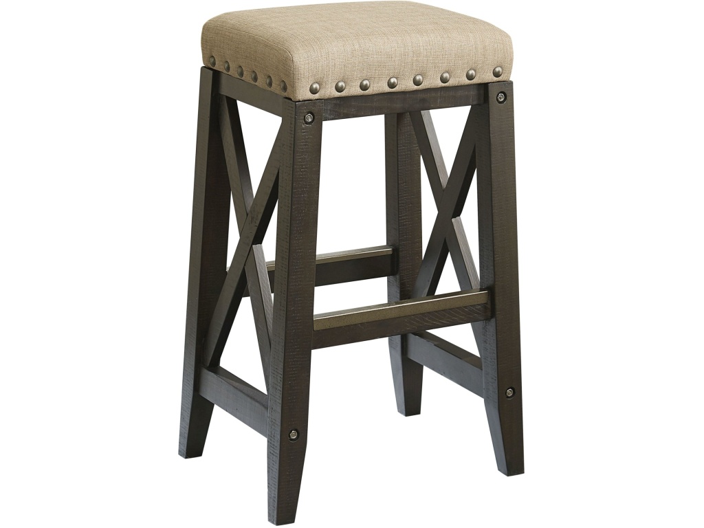 Yosemite Solid Wood Upholstered Bar Stool in Cafe - image 2