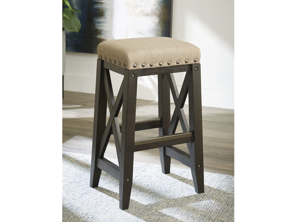Yosemite Solid Wood Upholstered Bar Stool in Cafe - main image
