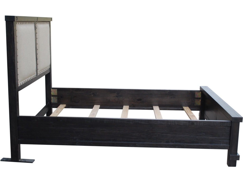 Yosemite Upholstered Wood Panel Bed in Cafe - image 6