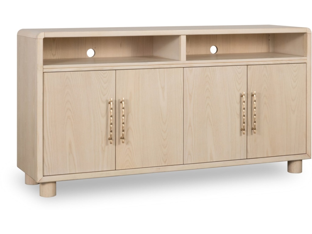 Zinnia Four Door Two Shelf Sideboard in White Sand - image 1