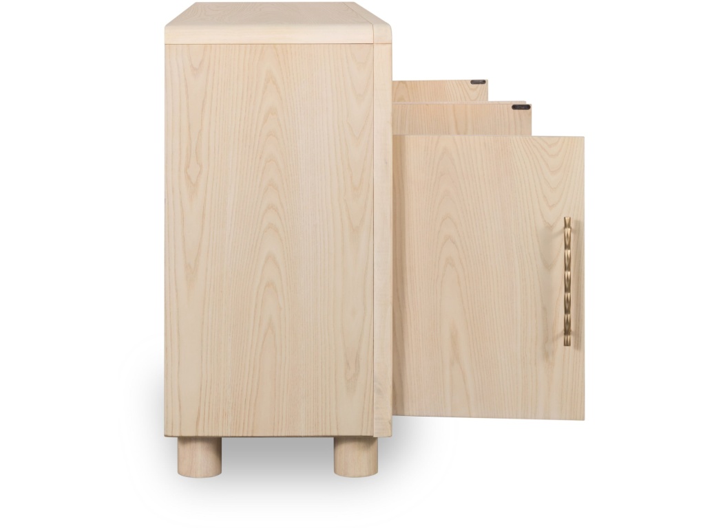 Zinnia Four Door Two Shelf Sideboard in White Sand - image 2