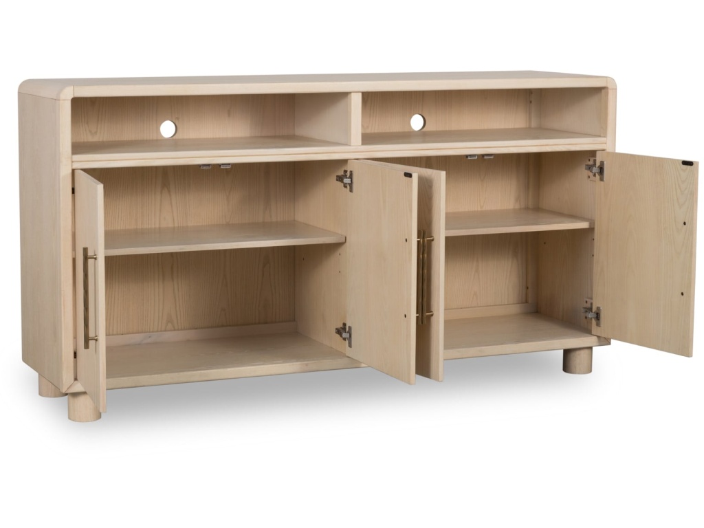 Zinnia Four Door Two Shelf Sideboard in White Sand - image 3