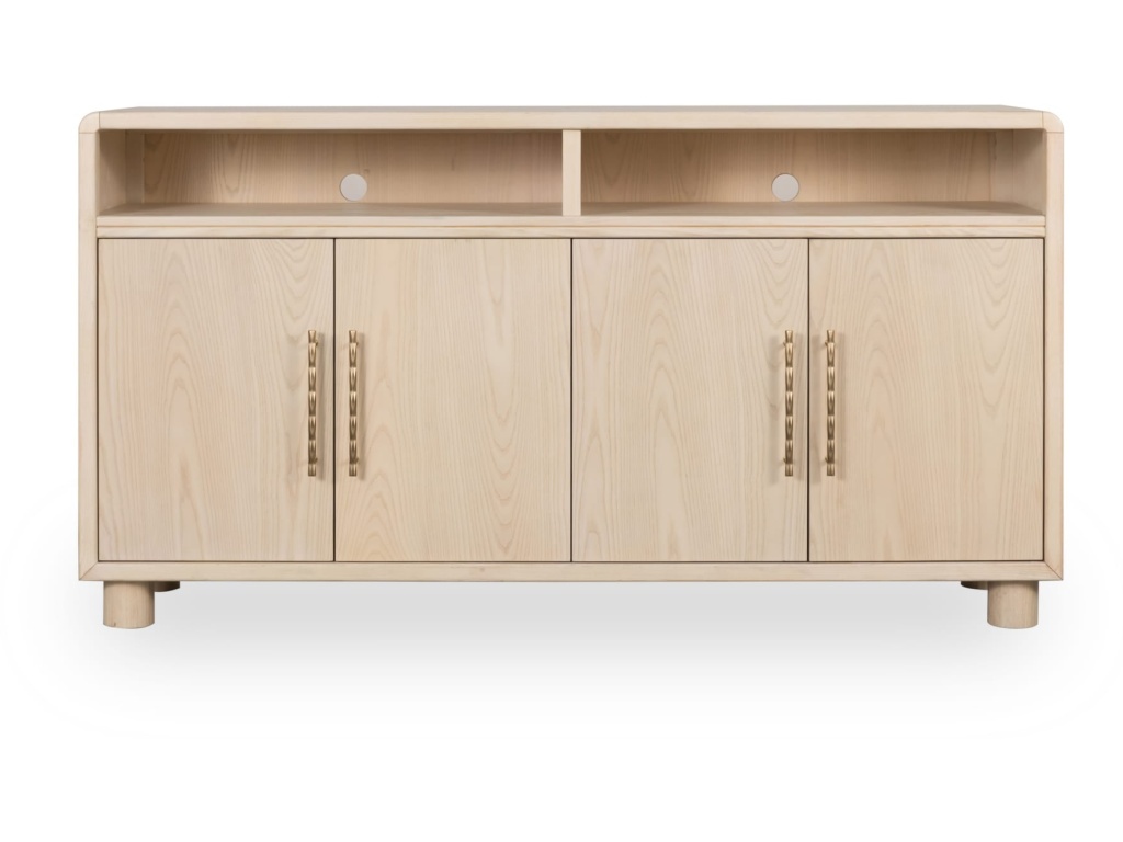 Zinnia Four Door Two Shelf Sideboard in White Sand - main image