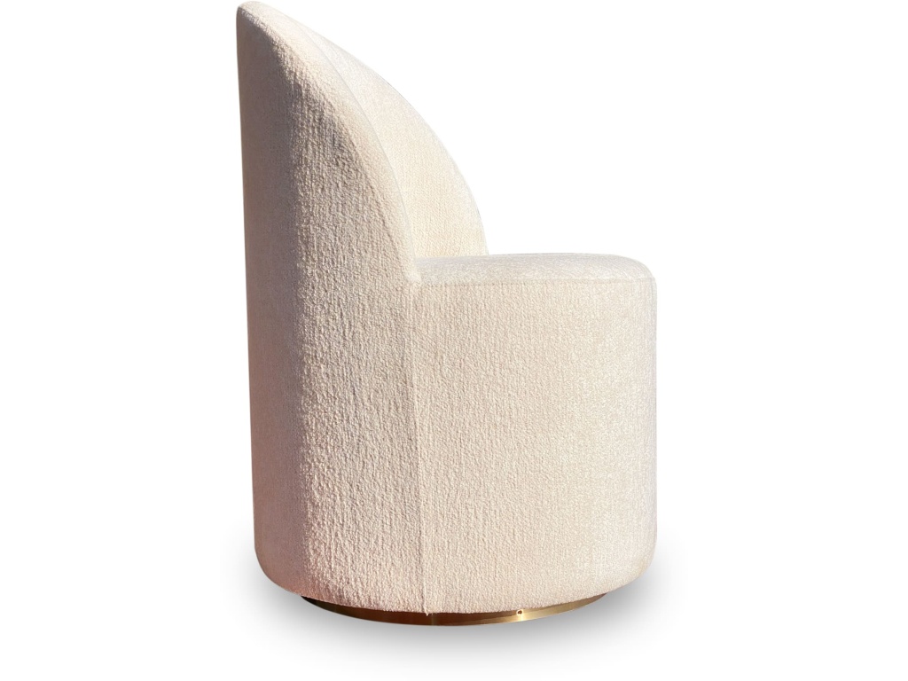 Zinnia Fully Upholstered Swivel Chair in Dune Chenille - image 2