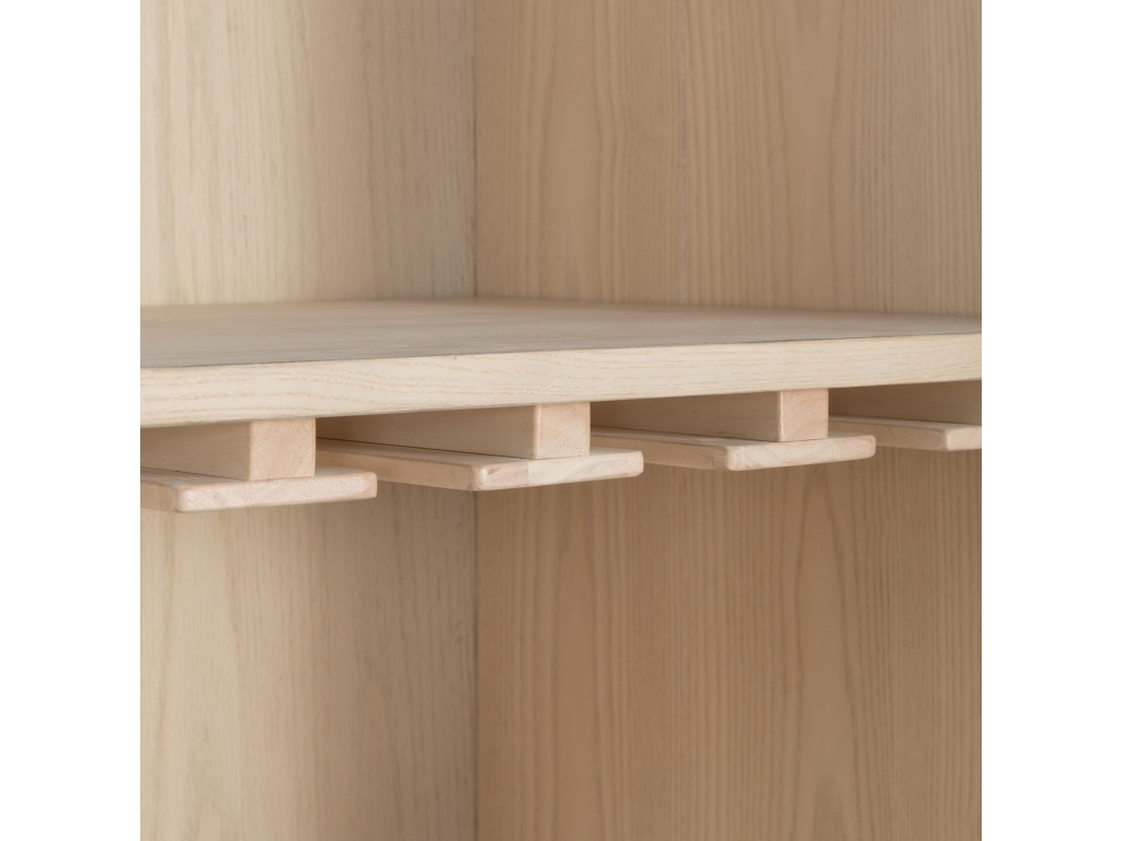 Zinnia Two Door Ash Wood Bar Cabinet in White Sand - image 4
