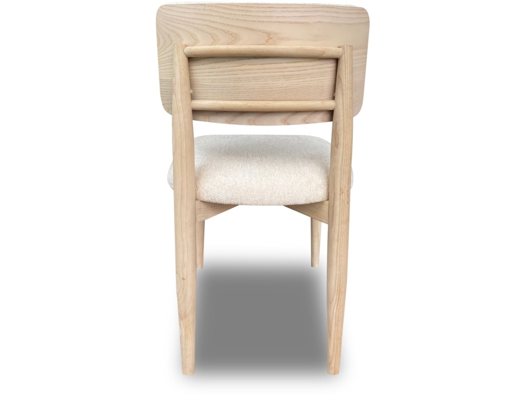 Zinnia Wood Back Dining Chair in White Sand and Dune Chenille - image 3