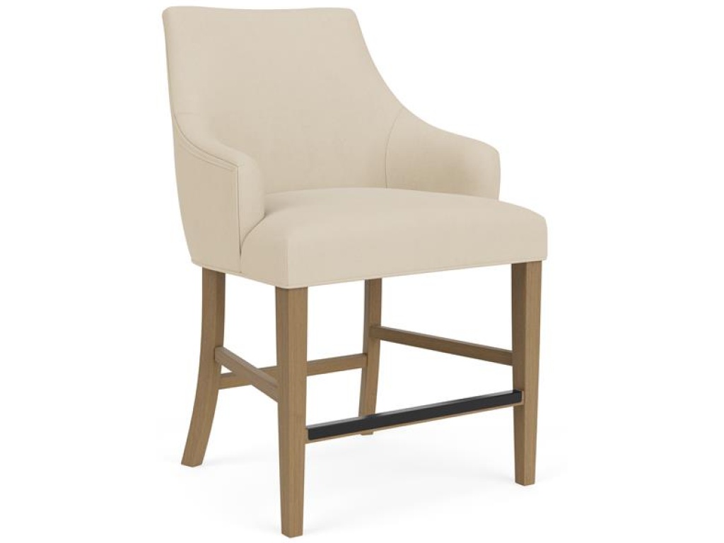 Swoop Arm Upholstered Stool - image 4